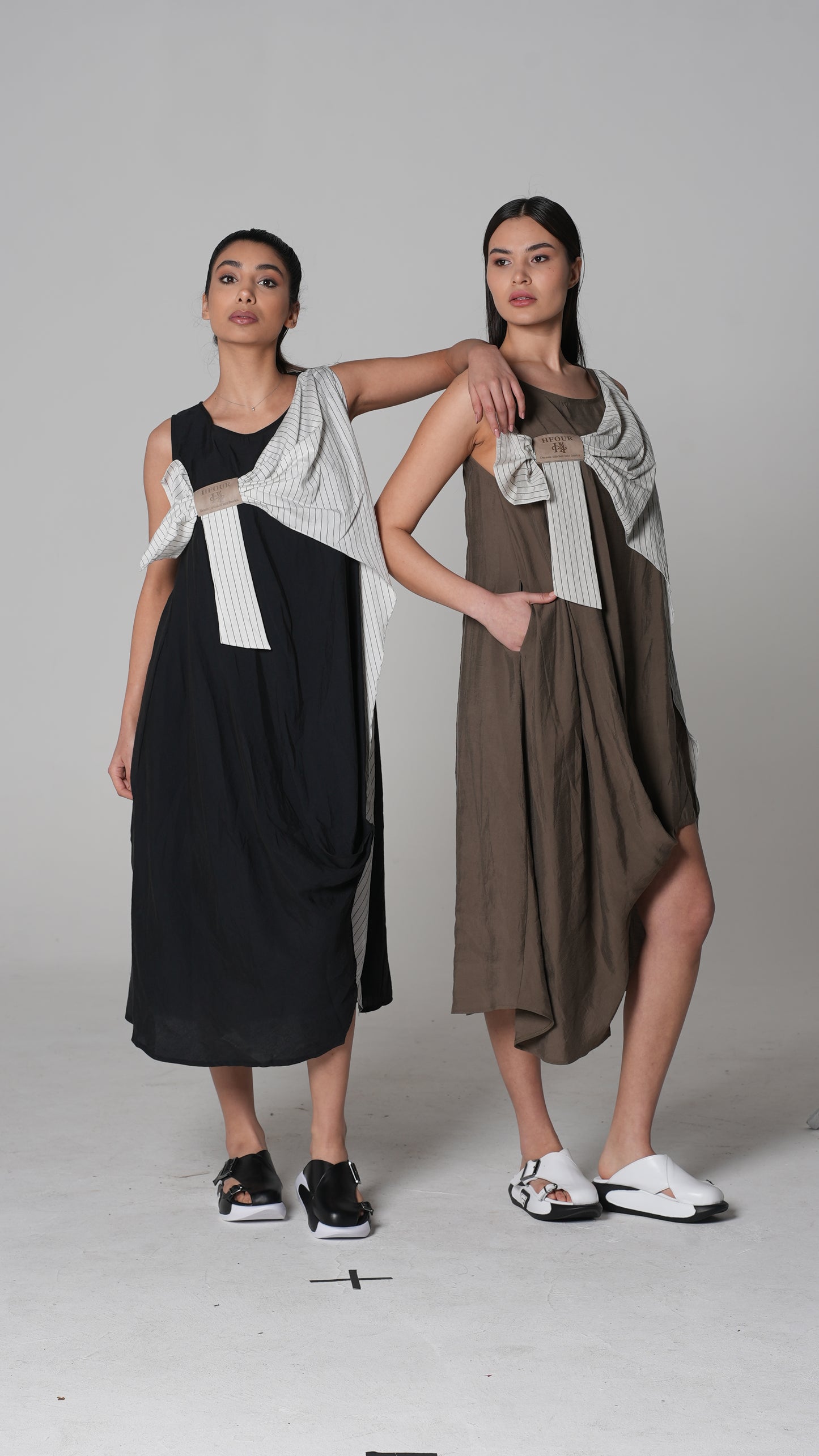 Vestido Midi Asimétrico Colour-Block | H4 London – Style 6200