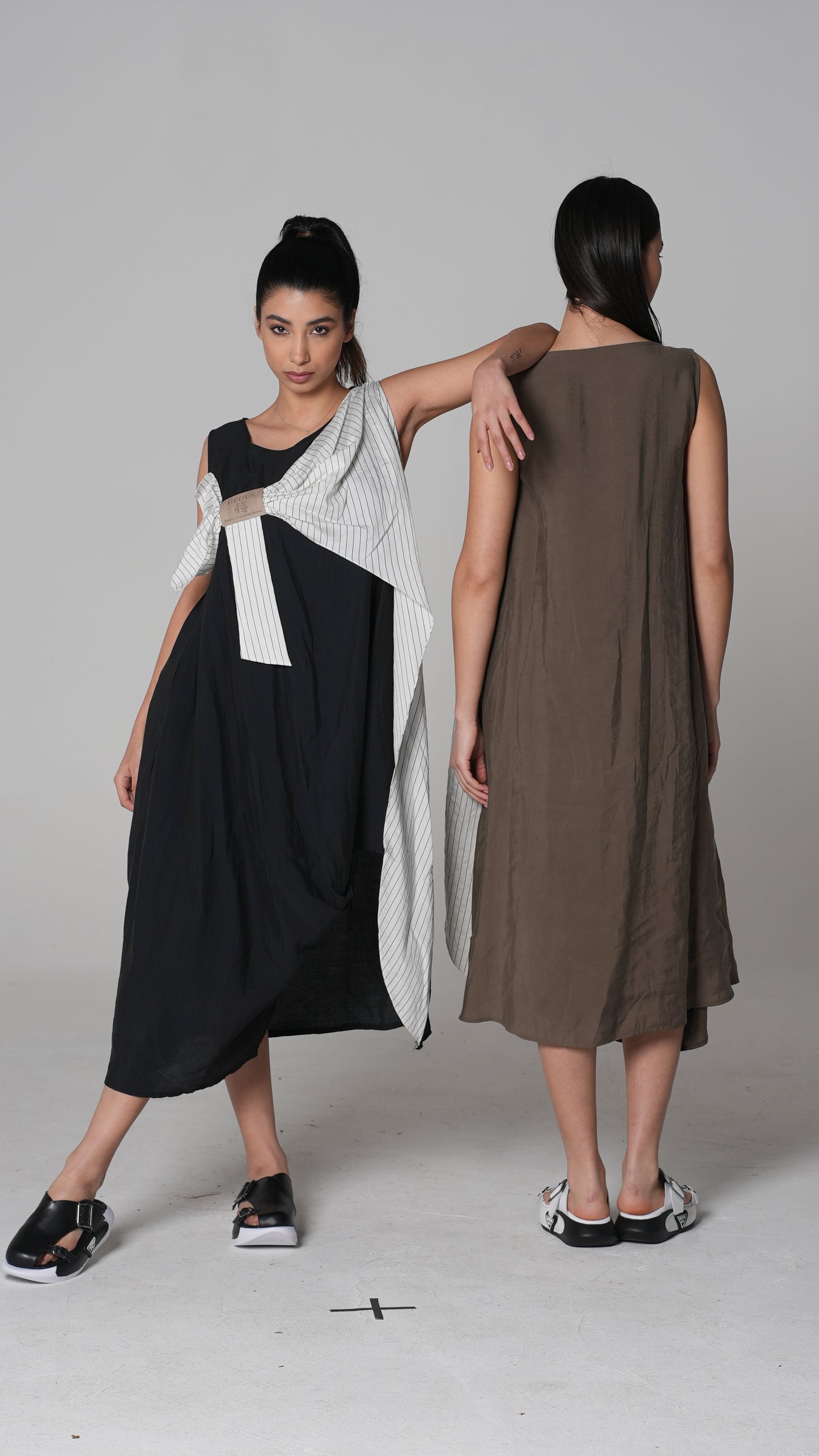 Vestido Midi Asimétrico Colour-Block | H4 London – Style 6200