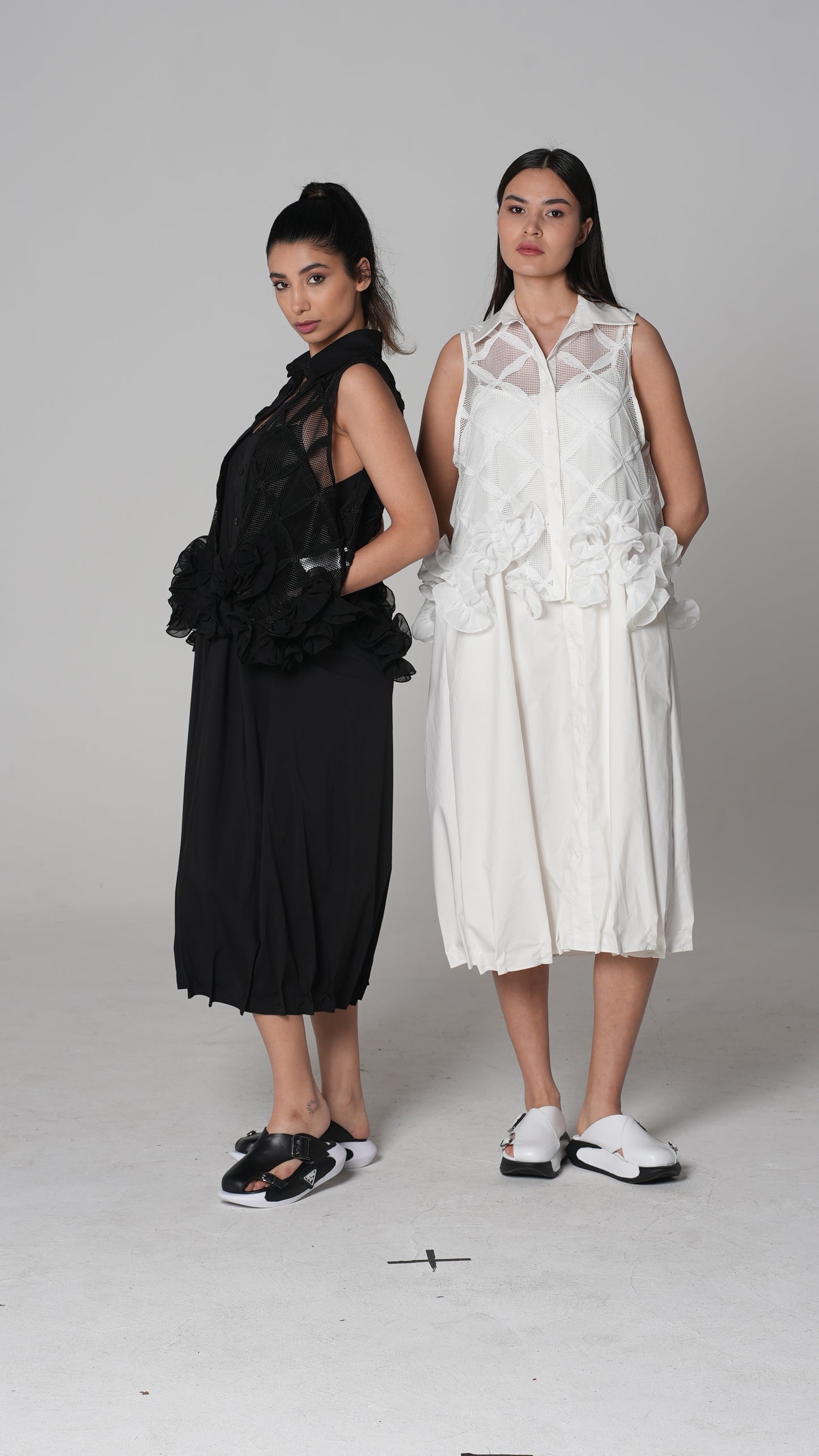 Vestido Slip Blanco Drapeado | H4 London – Style 6223