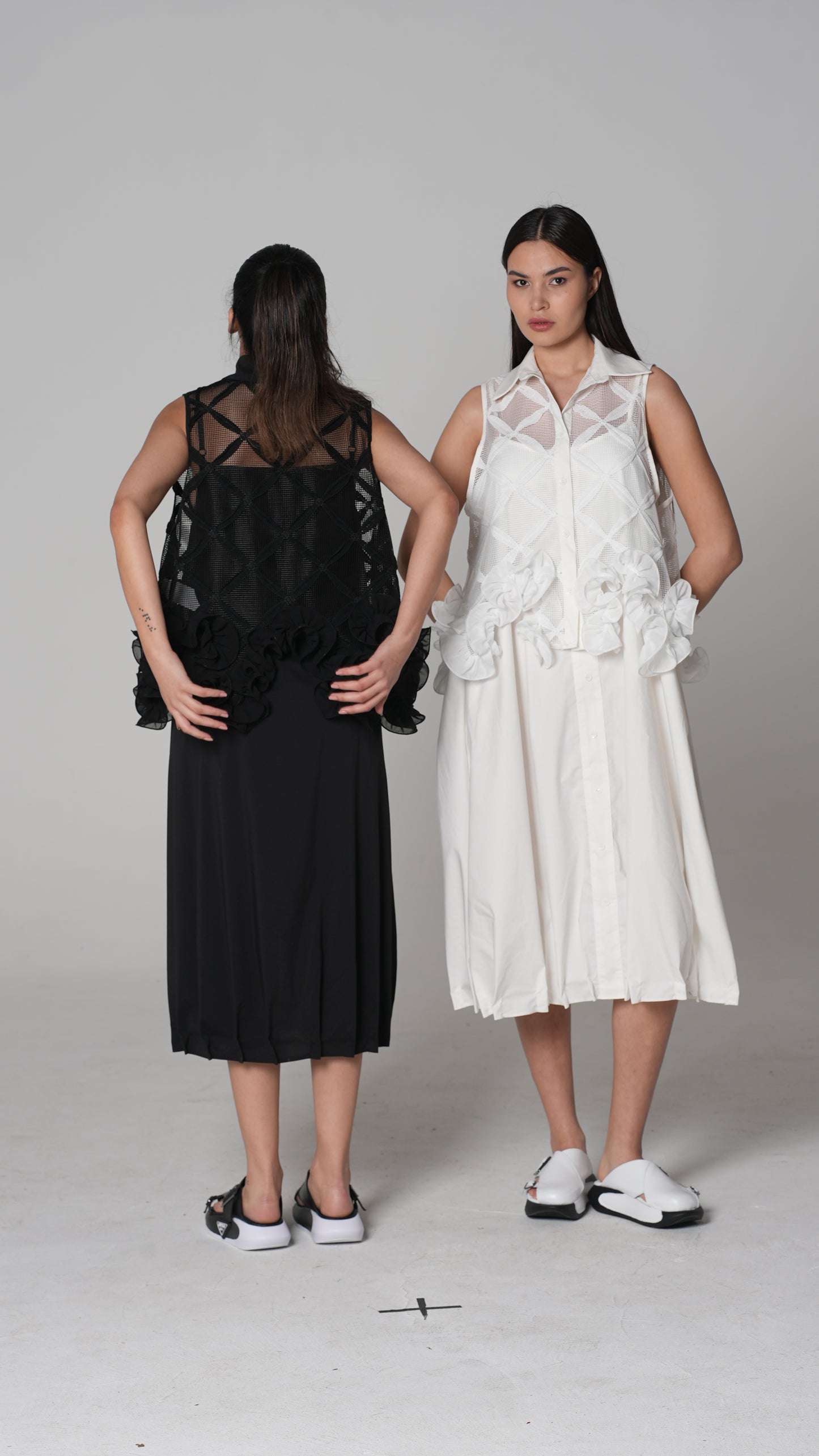 Vestido Slip Blanco Drapeado | H4 London – Style 6223