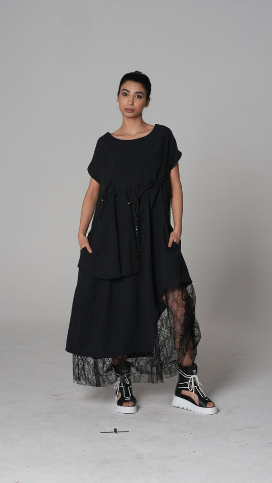 Tüll-Spitzen-Midikleid | H4 London – Modell 6237