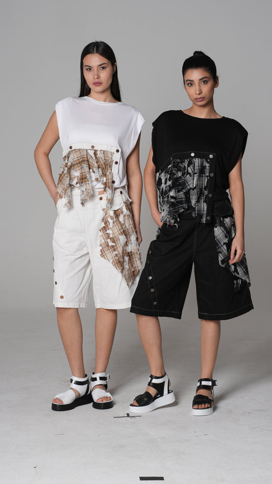 Top de Cuadros Desgastado Deshilachado | H4 London – Modelo 6243