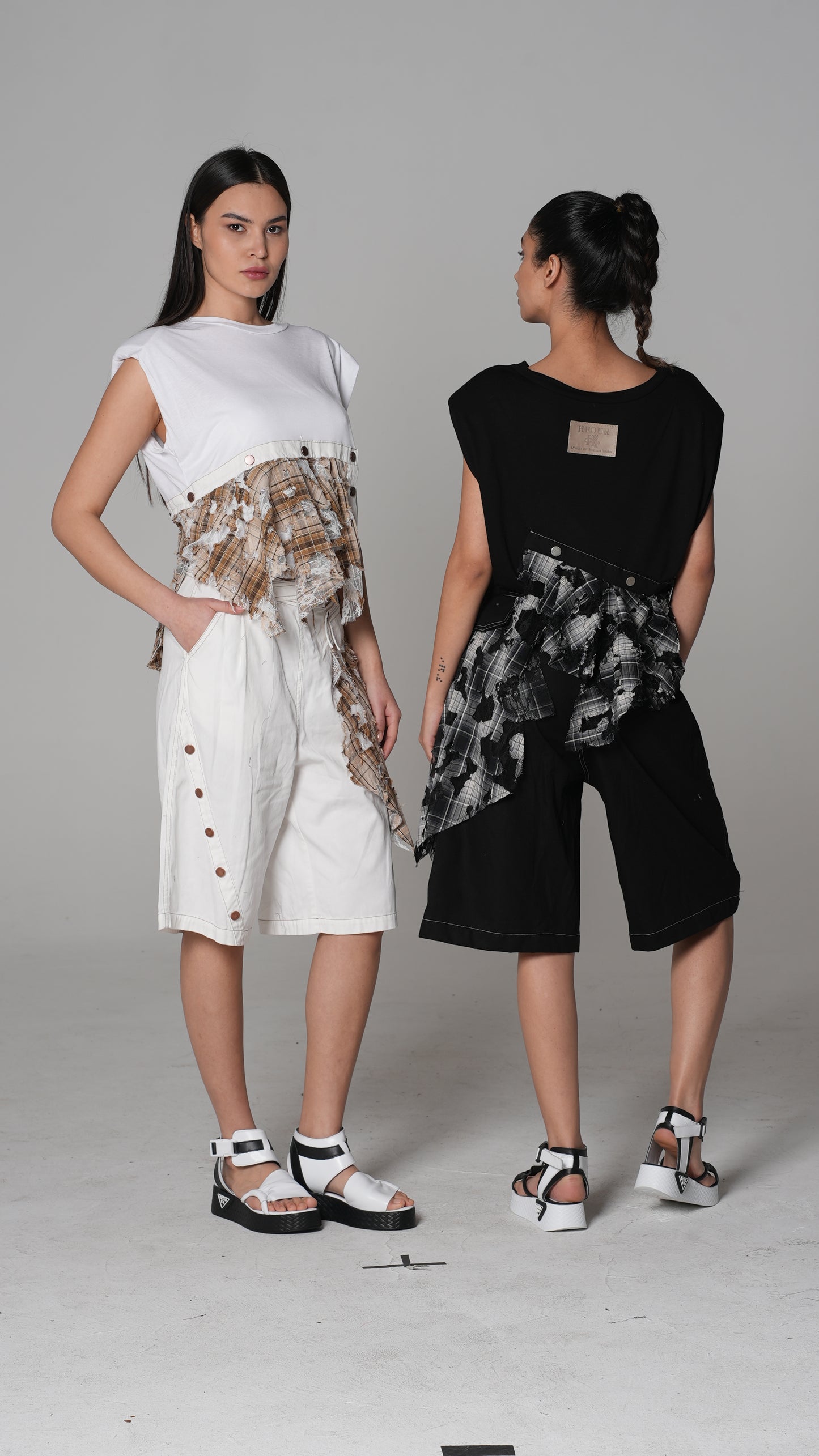 Top de Cuadros Desgastado Deshilachado | H4 London – Modelo 6243