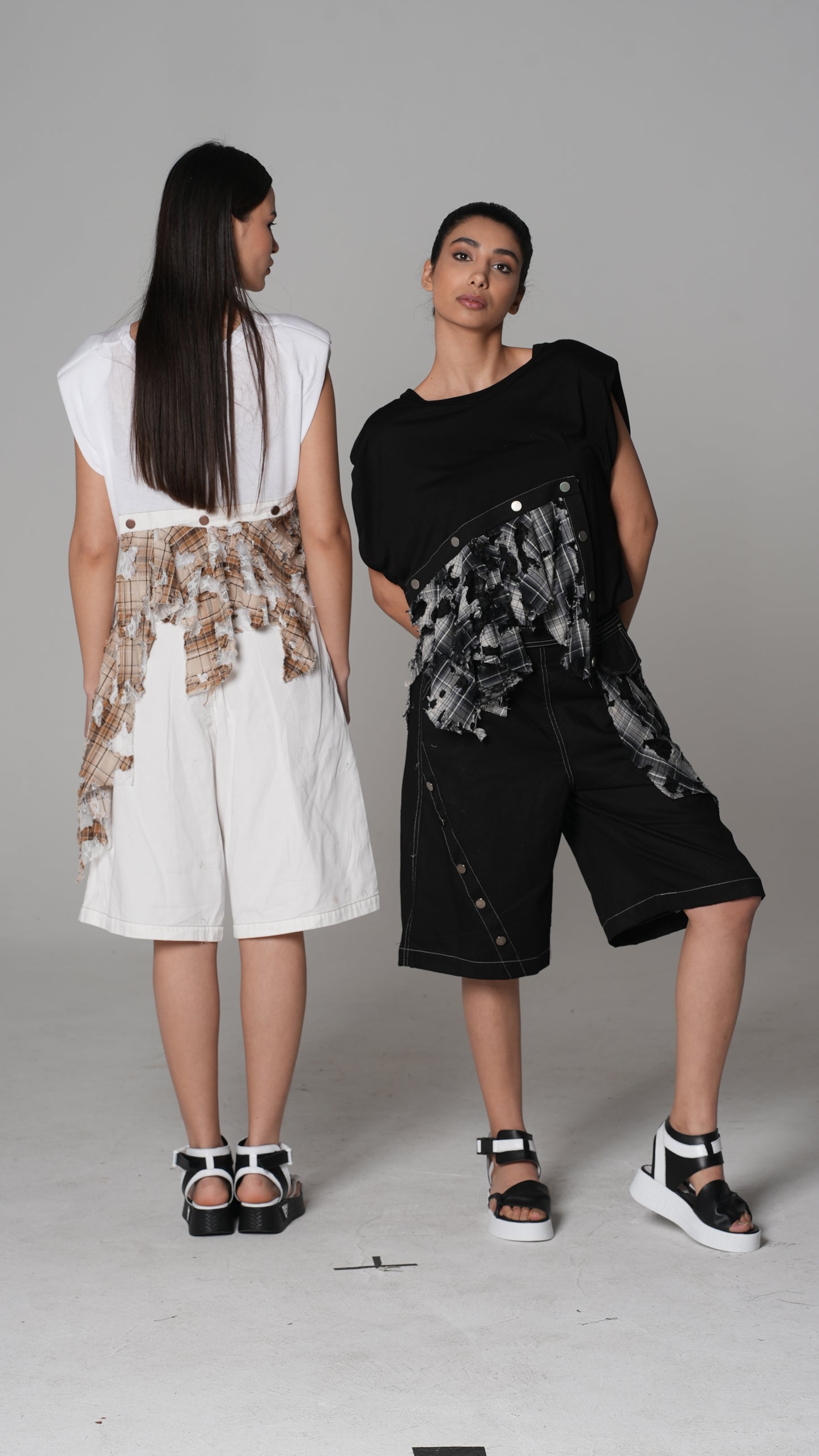 Top de Cuadros Desgastado Deshilachado | H4 London – Modelo 6243