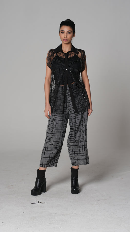 Camisa de Encaje a Cuadros | H4 London – Estilo 6257
