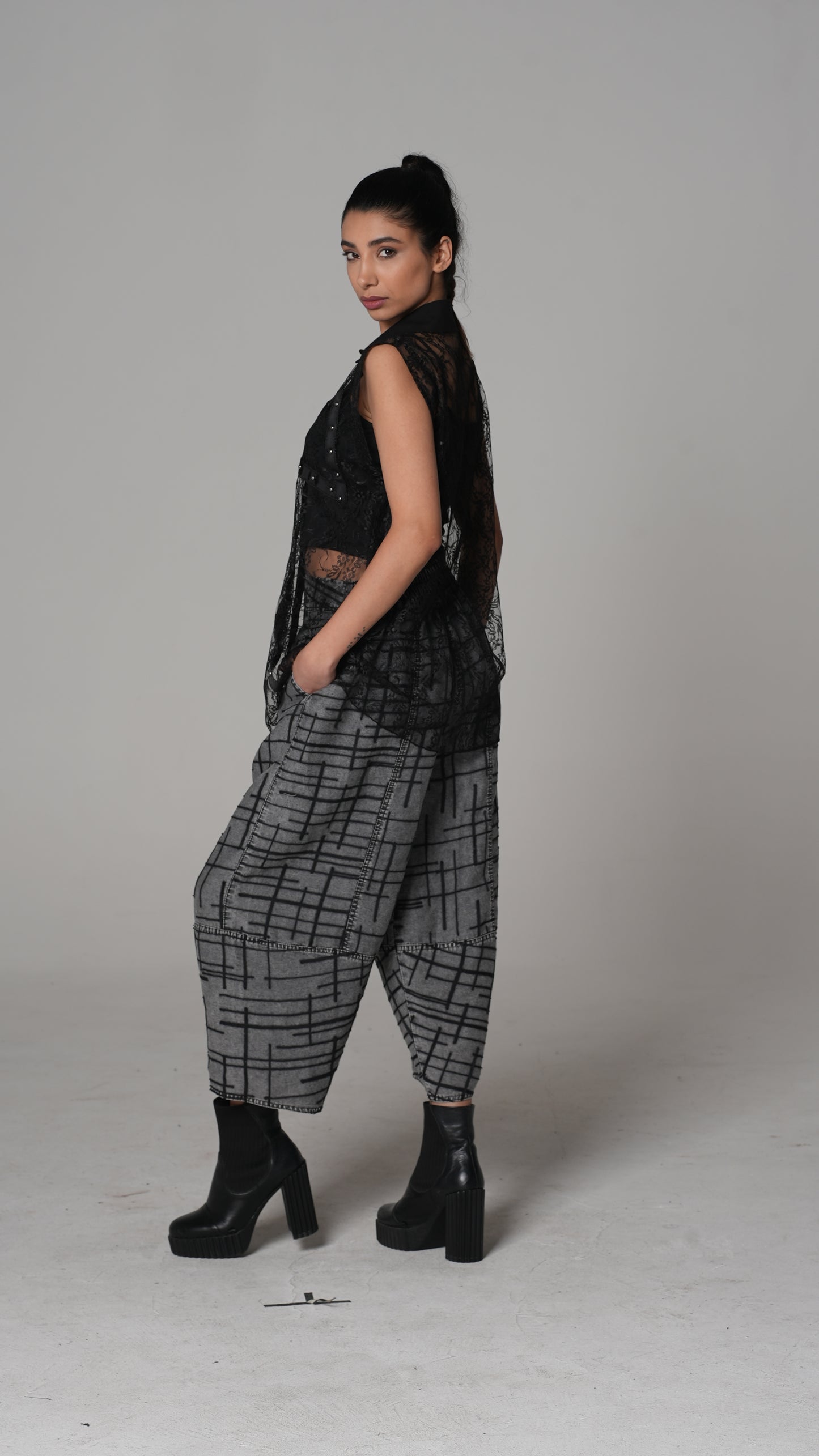 Camisa de Encaje a Cuadros | H4 London – Estilo 6257