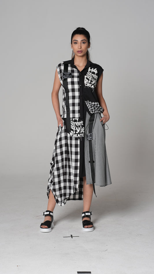 Falda Estampada Negra | H4 London – Modelo 6268