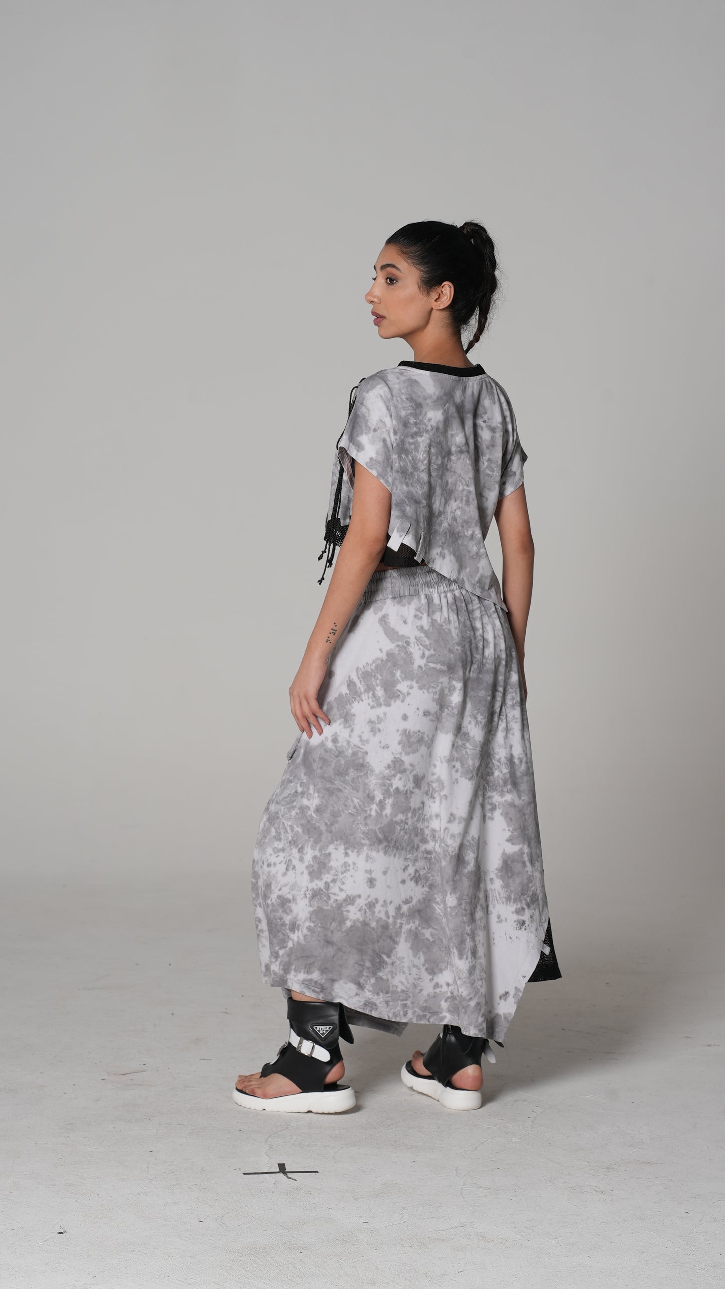 Falda Larga Cargo Tie-Dye | H4 London – Estilo 6299