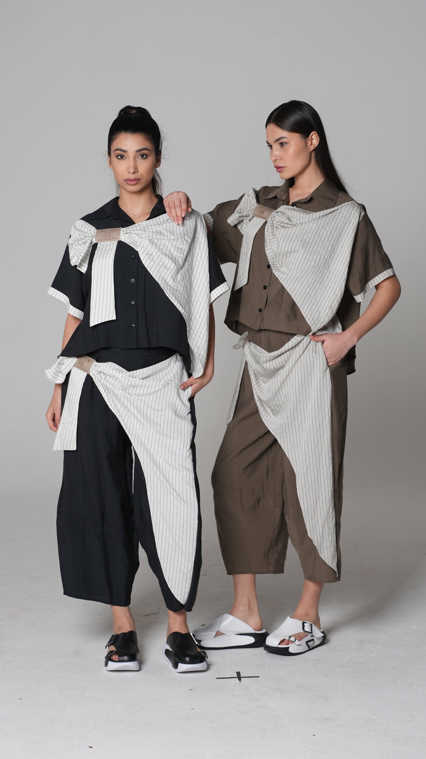 Colour-Block Wide-Leg Trousers — H4 London SS26