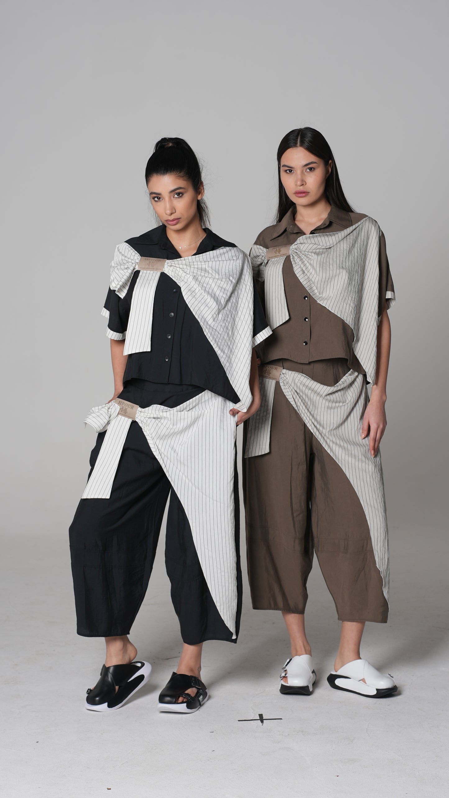 Colour-Block Wide-Leg Trousers — H4 London SS26