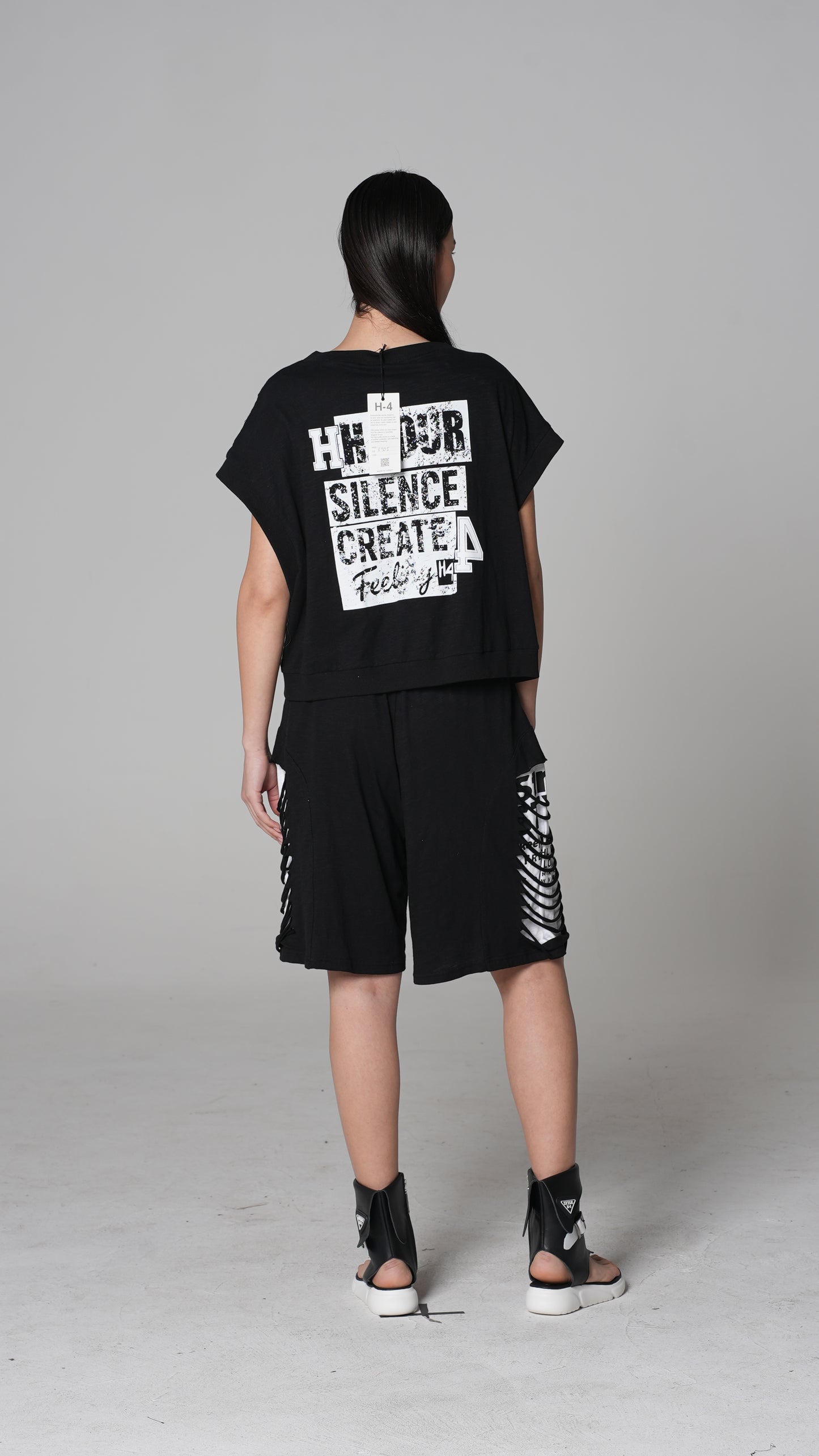 Slogan-Print Printed T-Shirt — H4 London SS26