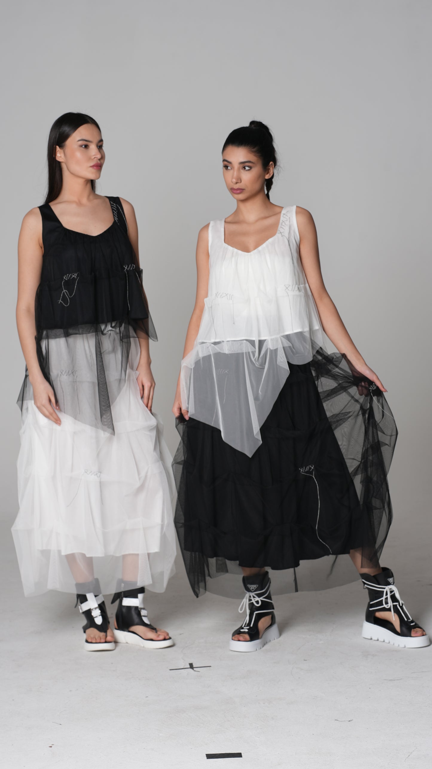 Tulle Sheer Shirt — H4 London SS26