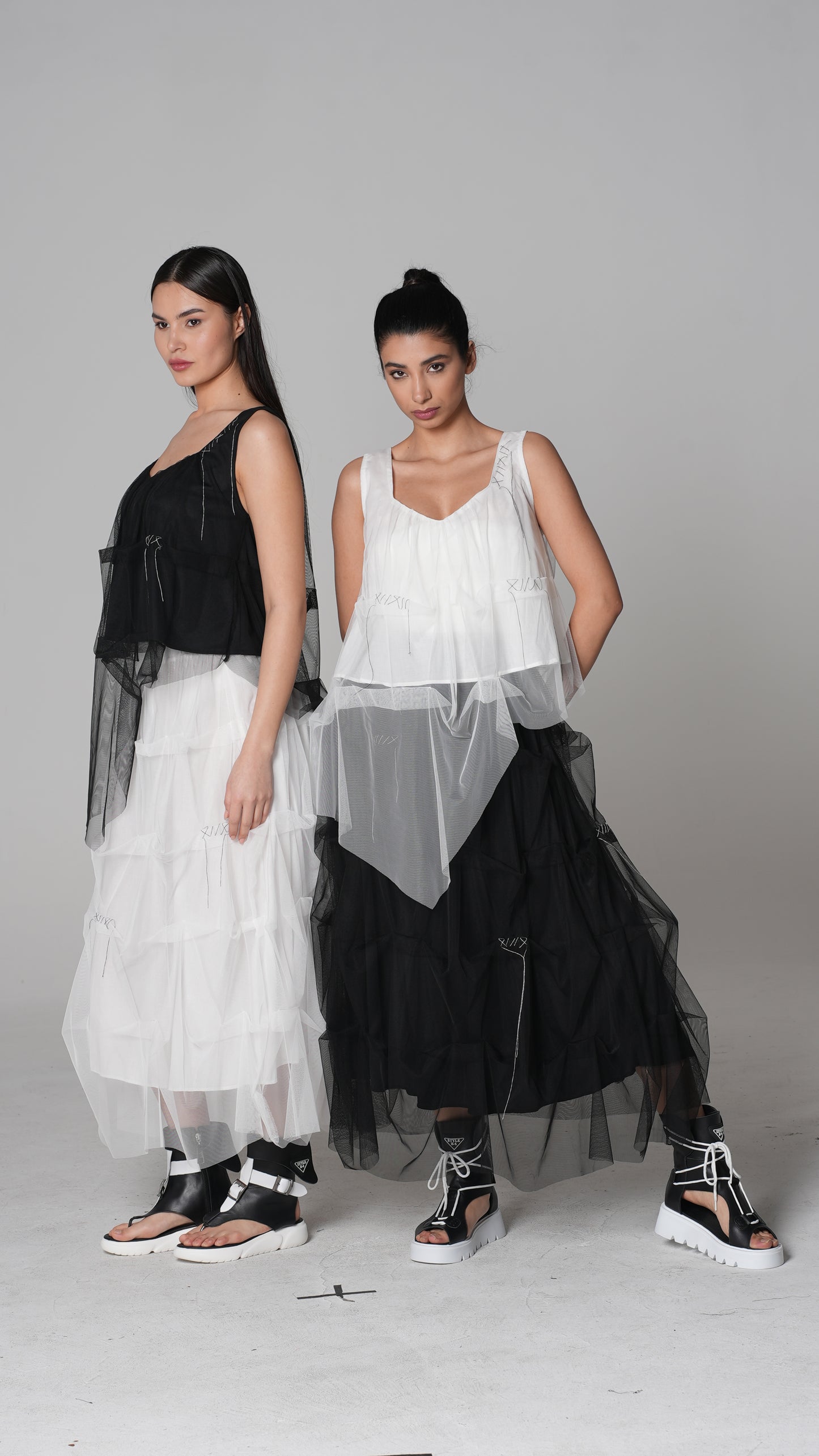 Tulle Sheer Shirt — H4 London SS26
