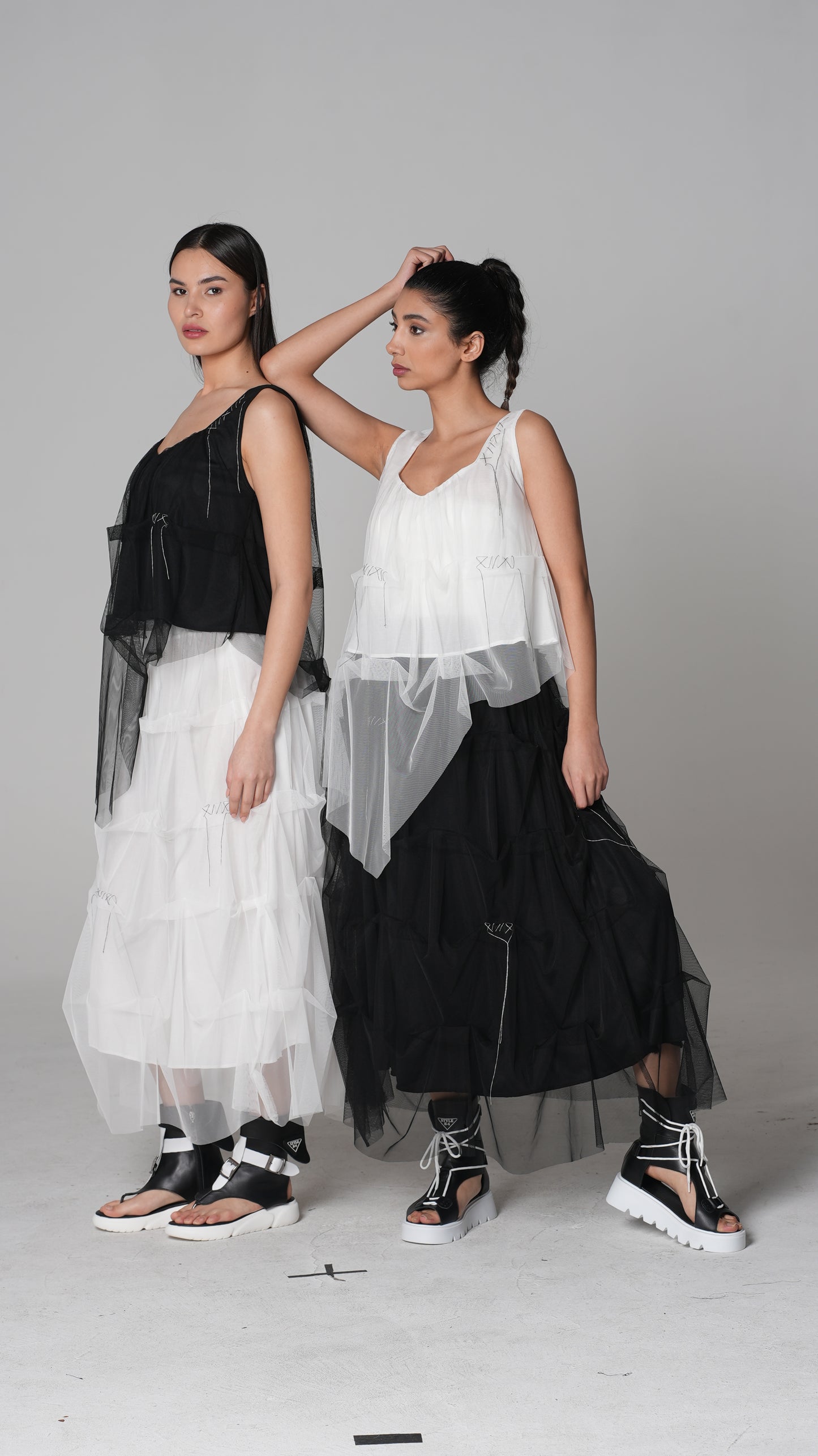 Tulle Sheer Shirt — H4 London SS26