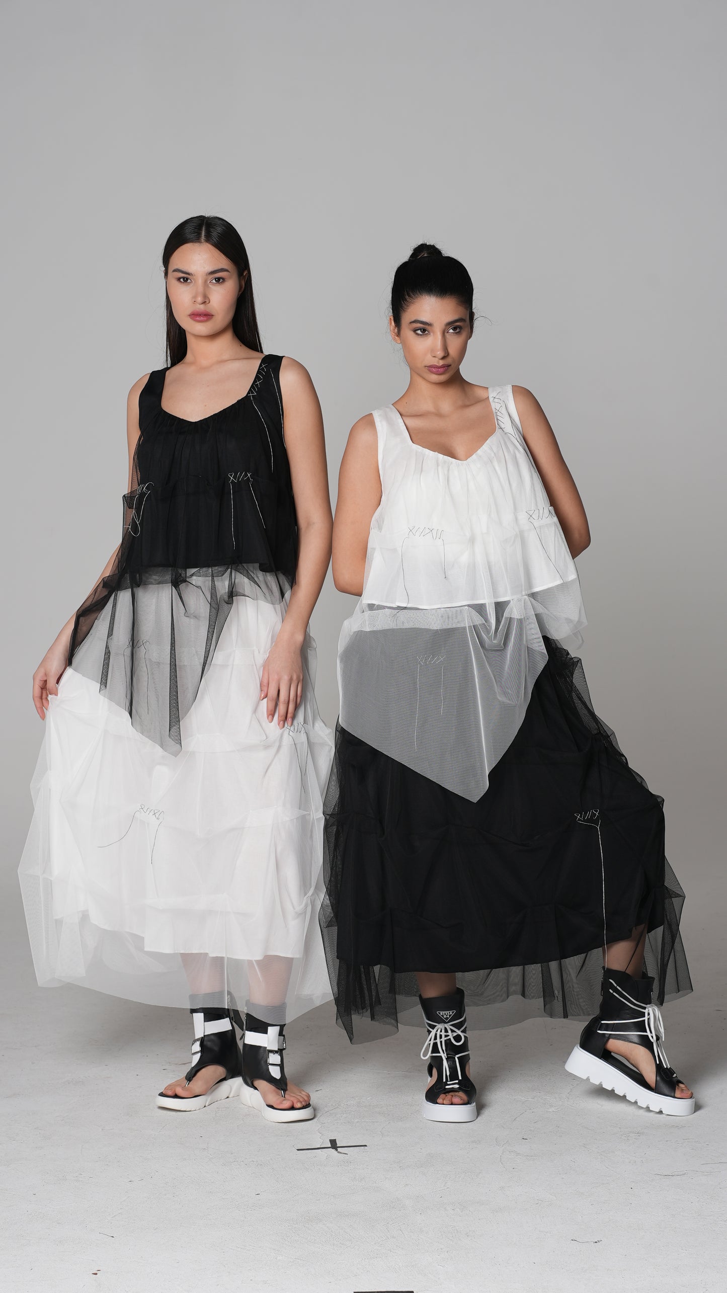 Tulle Sheer Skirt — H4 London SS26