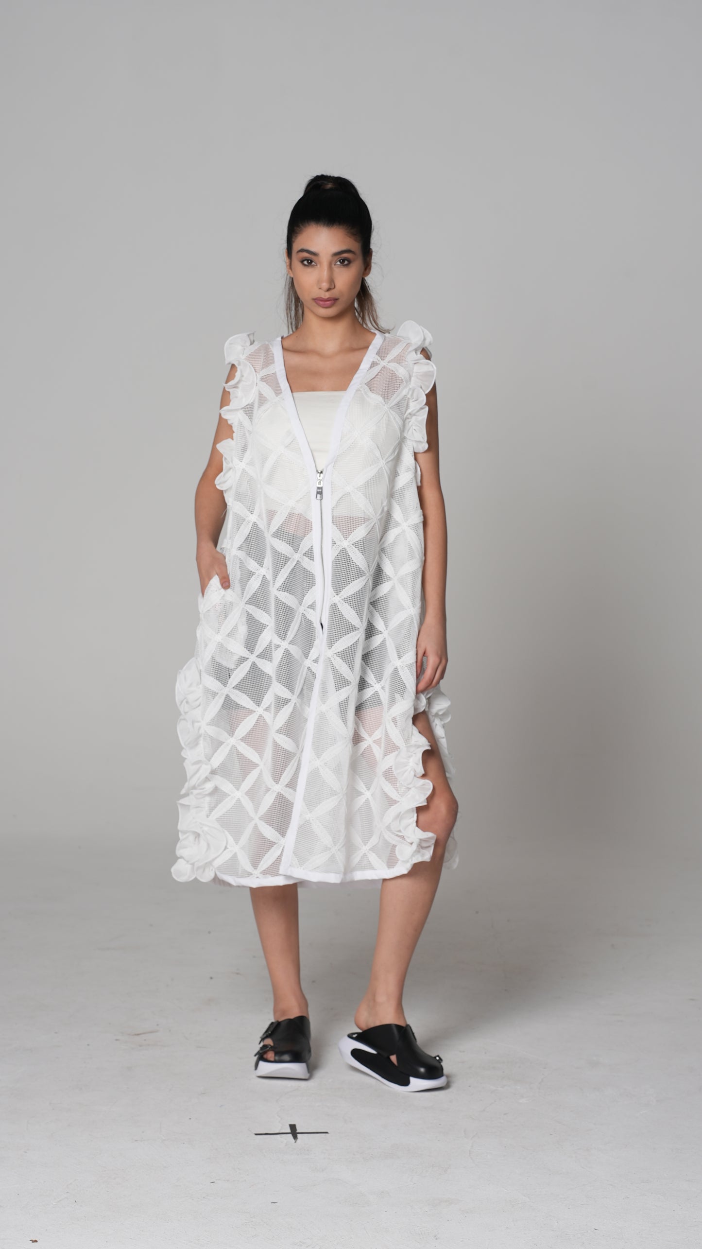 Eyelet Lattice Waistcoat — H4 London SS26