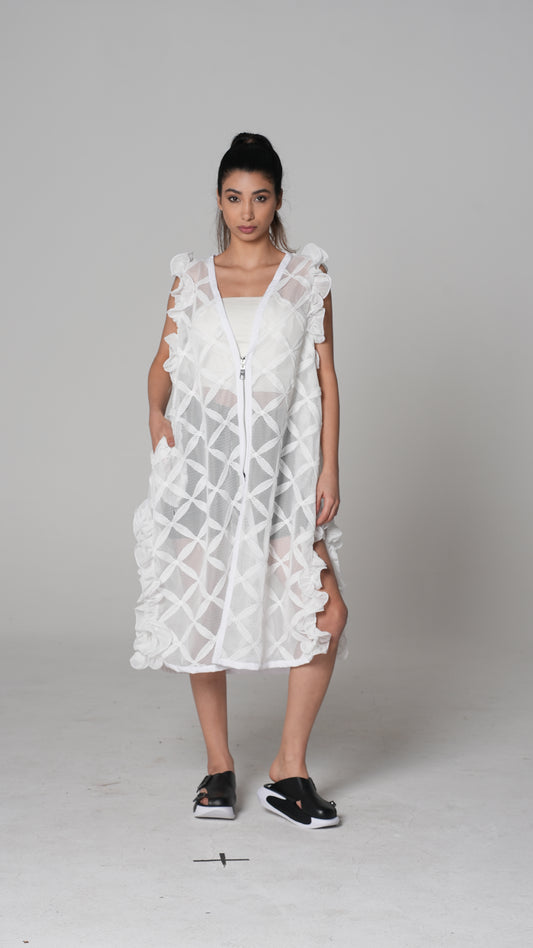 Eyelet Lattice Waistcoat — H4 London SS26