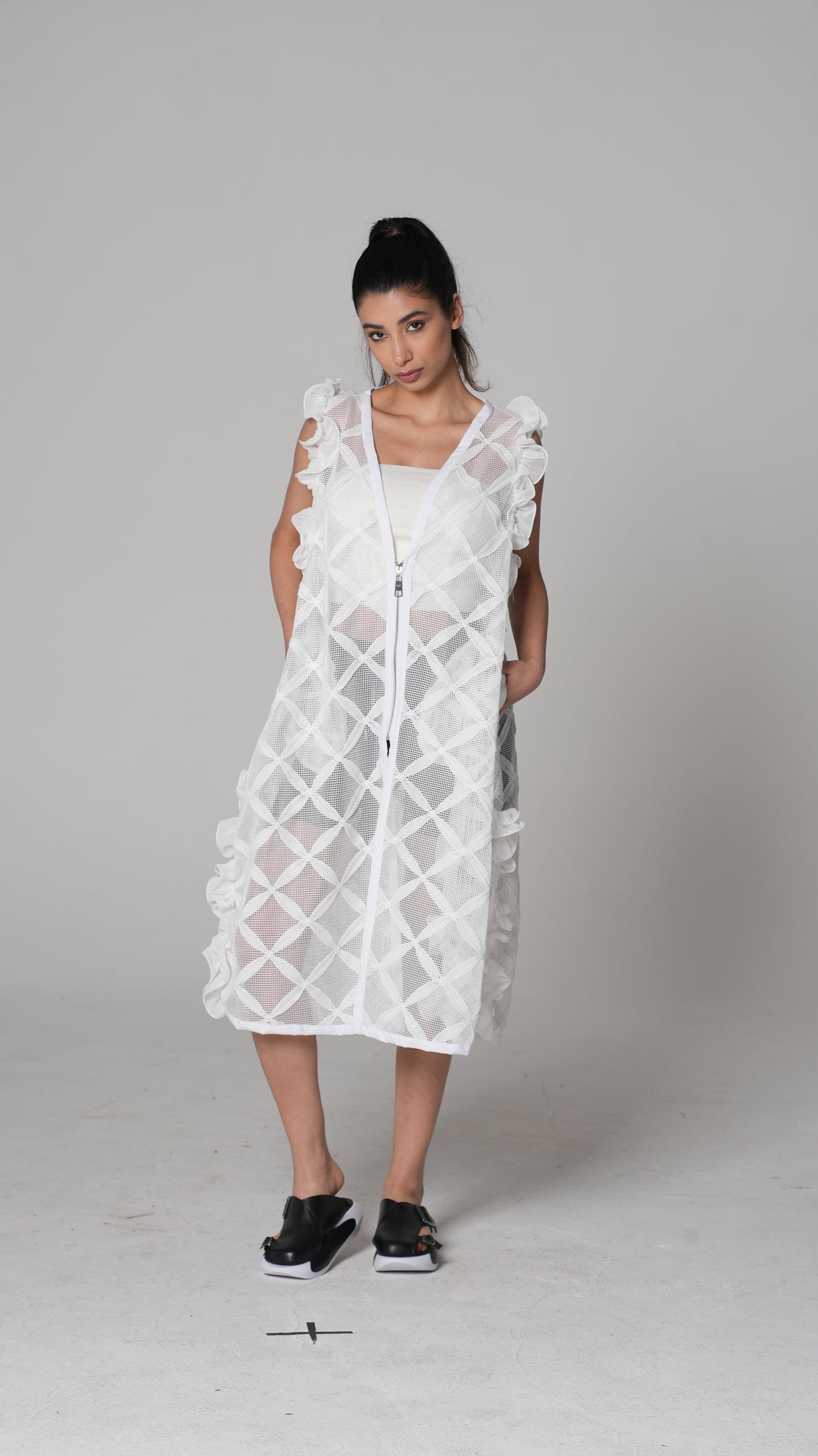 Eyelet Lattice Waistcoat — H4 London SS26