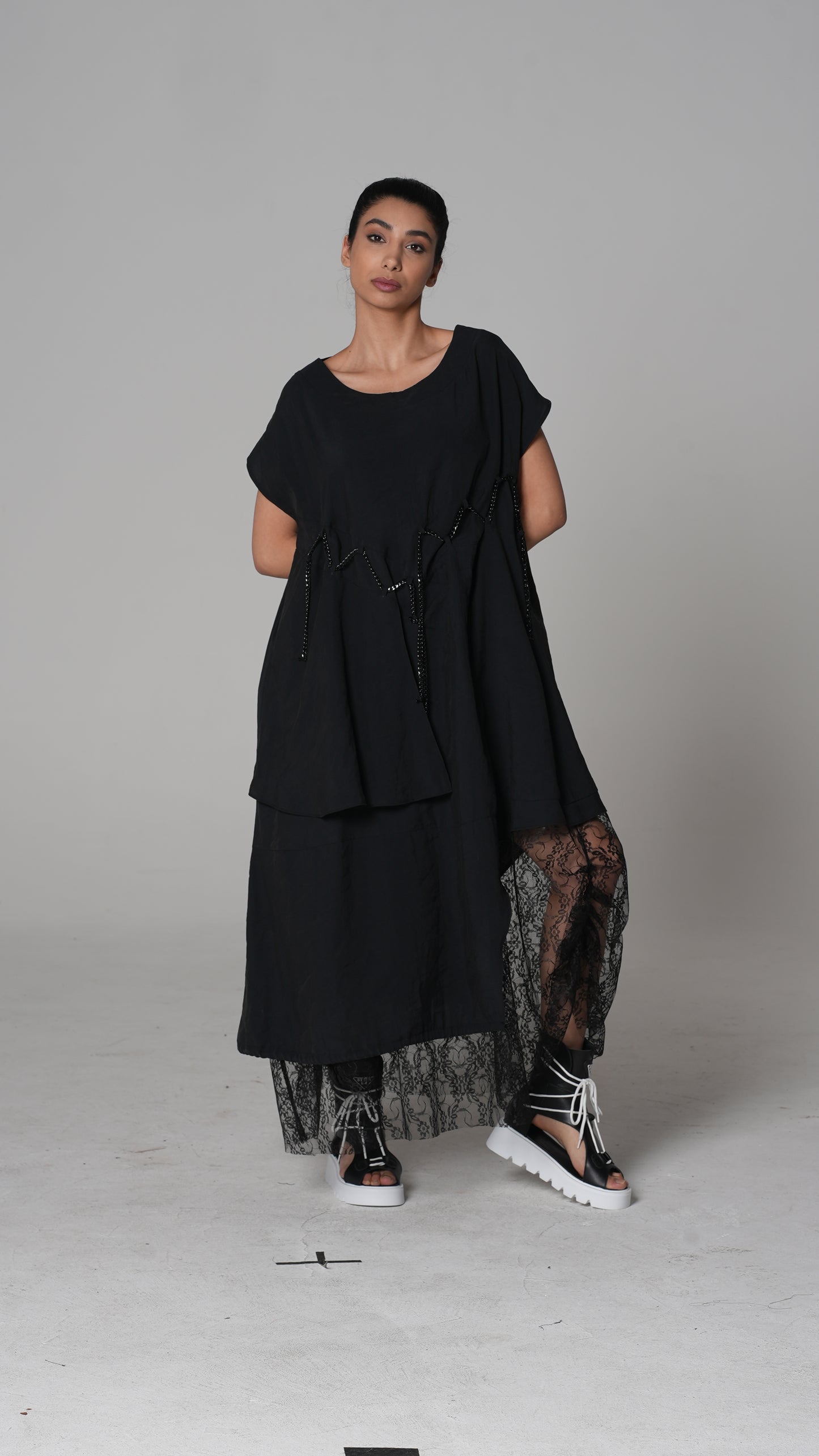 Tulle Lace Midi Dress — H4 London SS26