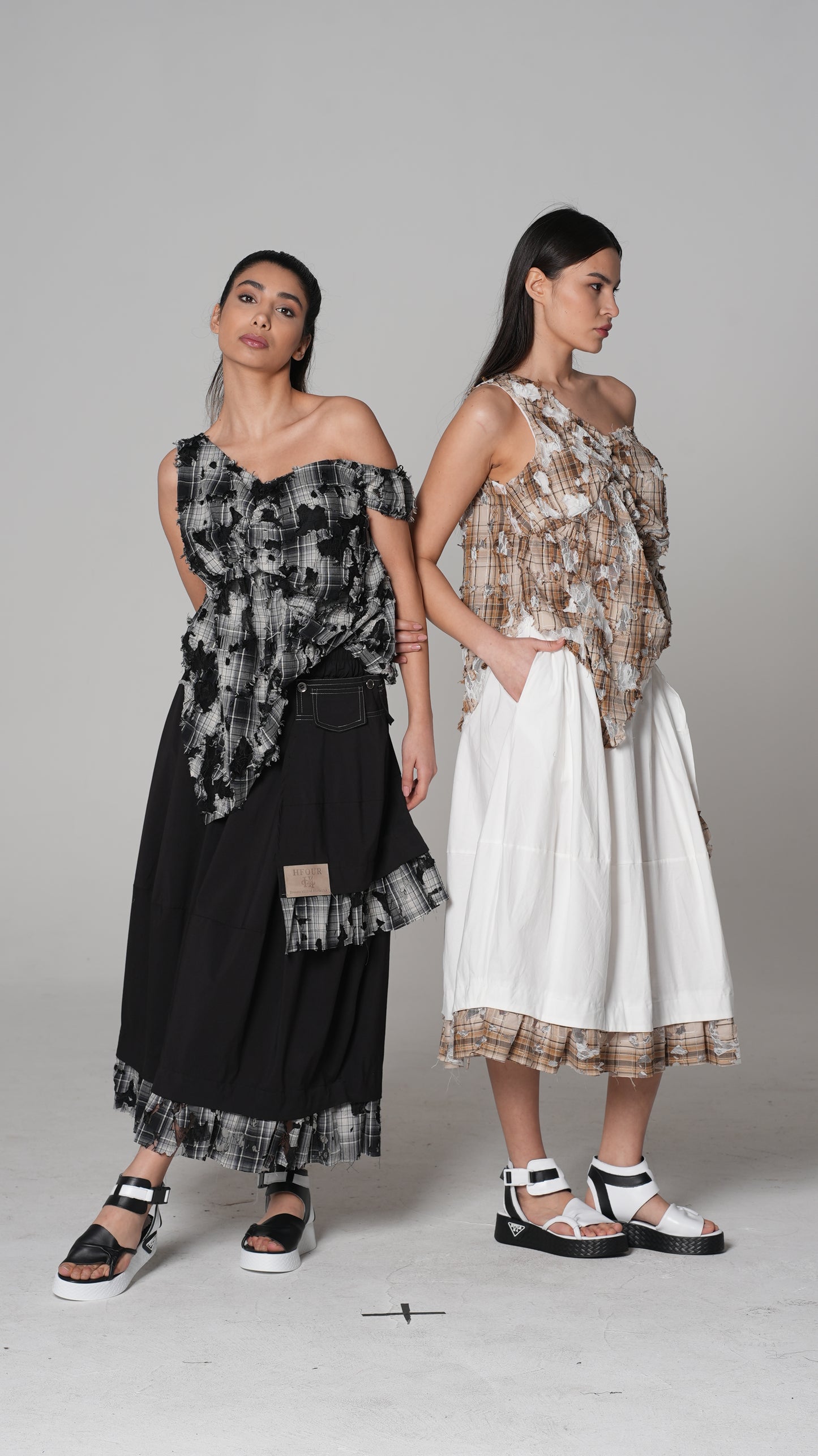 Floral Off-Shoulder Skirt — H4 London SS26