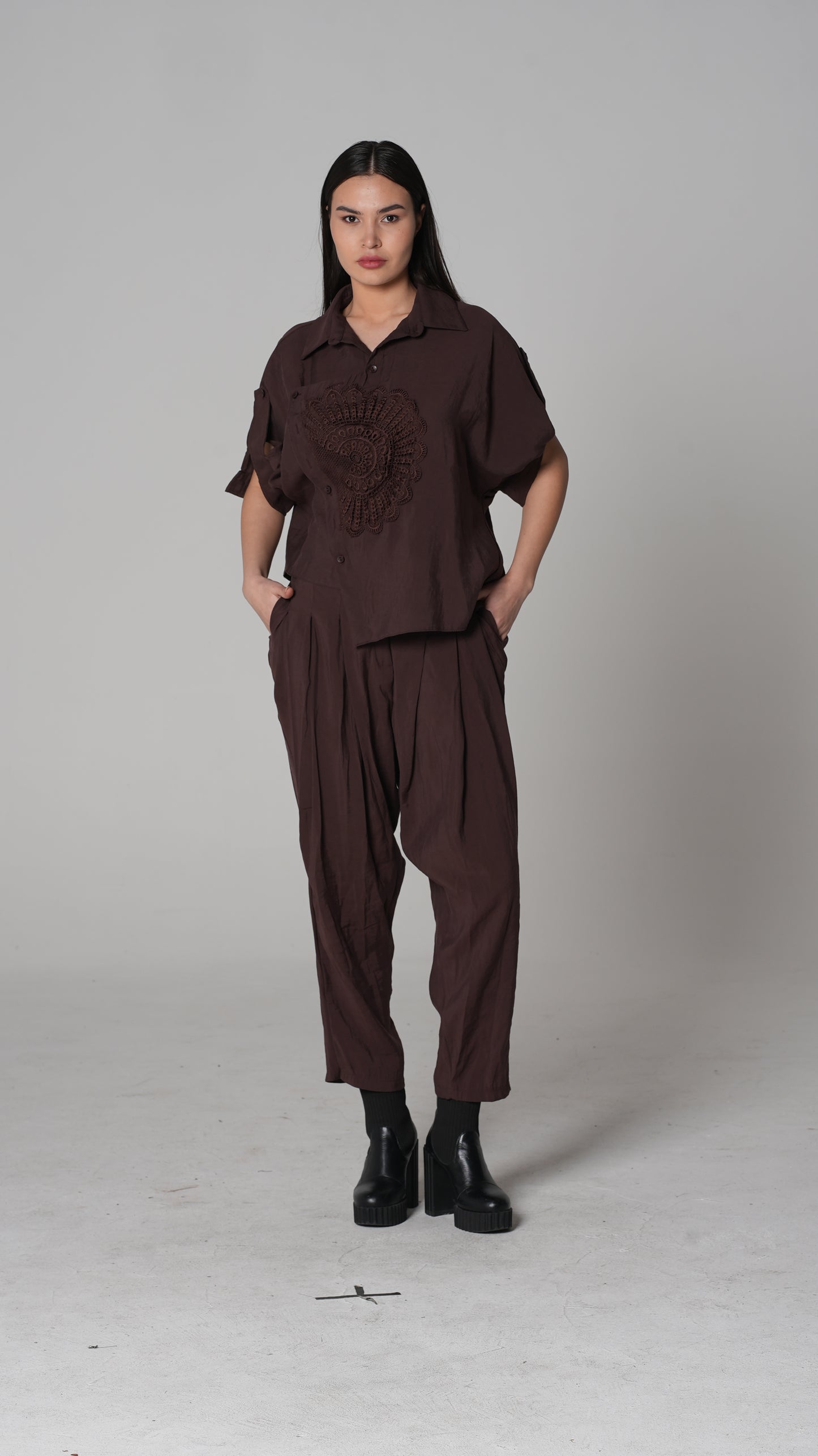 Off-Shoulder Shirt — H4 London SS26