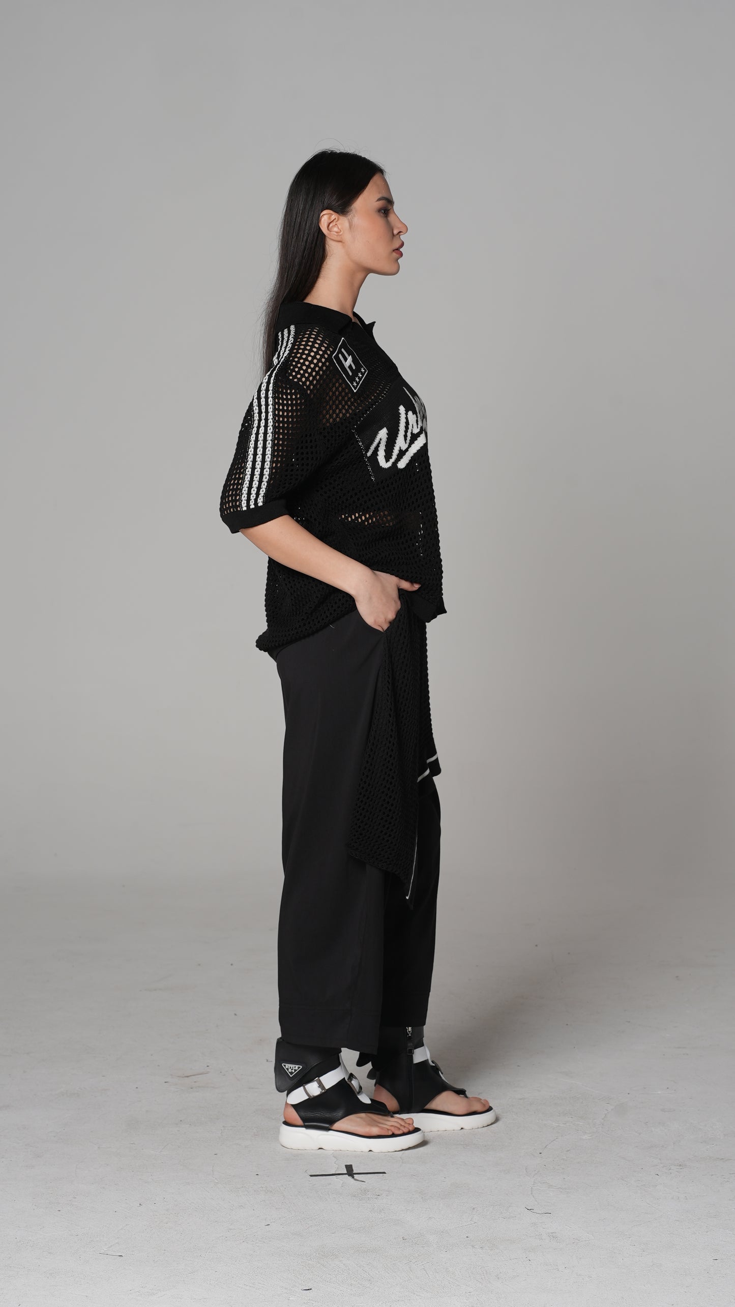 Varsity Off-Shoulder T-Shirt — H4 London SS26