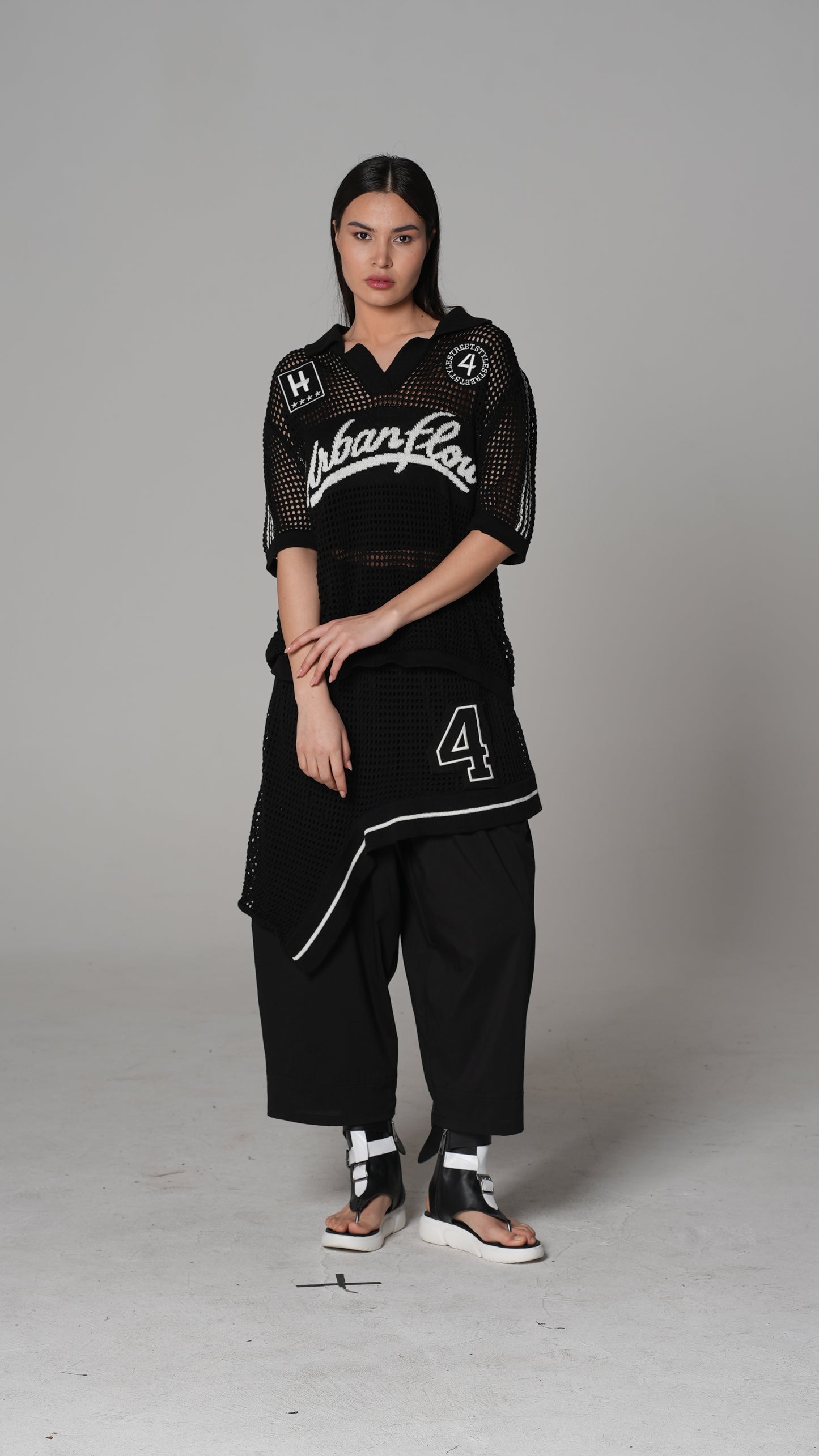 Varsity Off-Shoulder T-Shirt — H4 London SS26