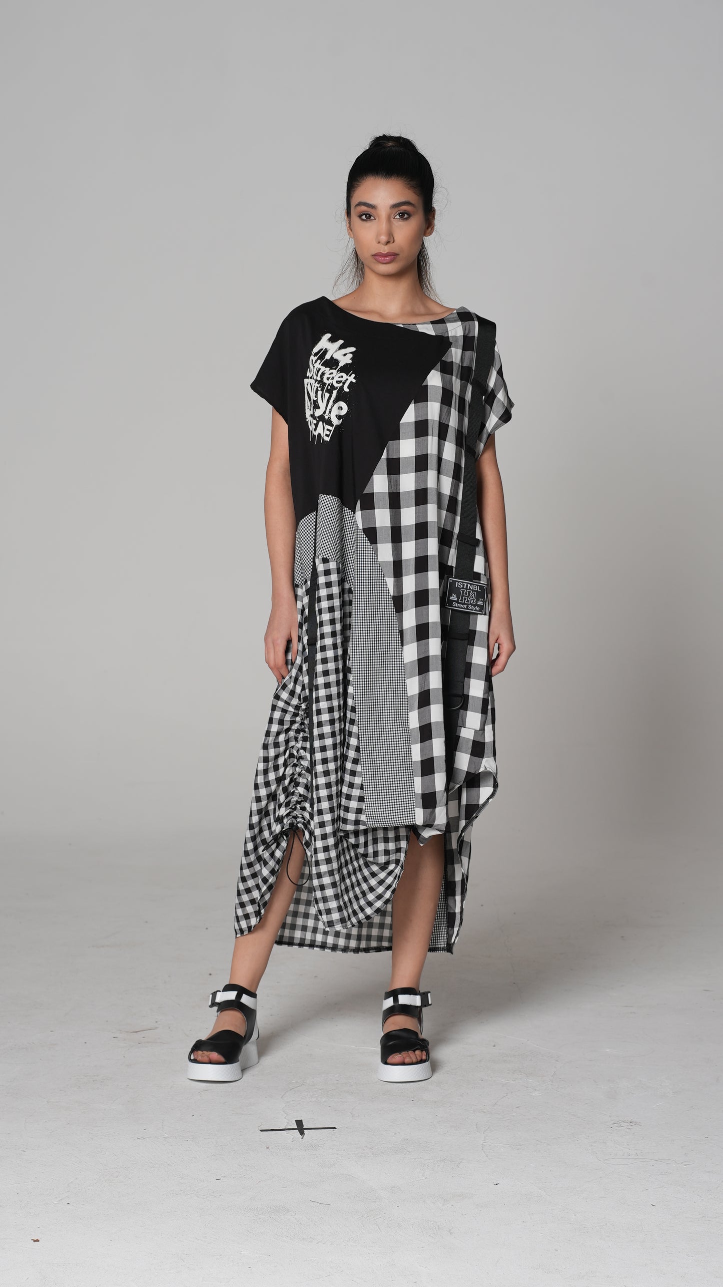 Black Printed Skirt — H4 London SS26