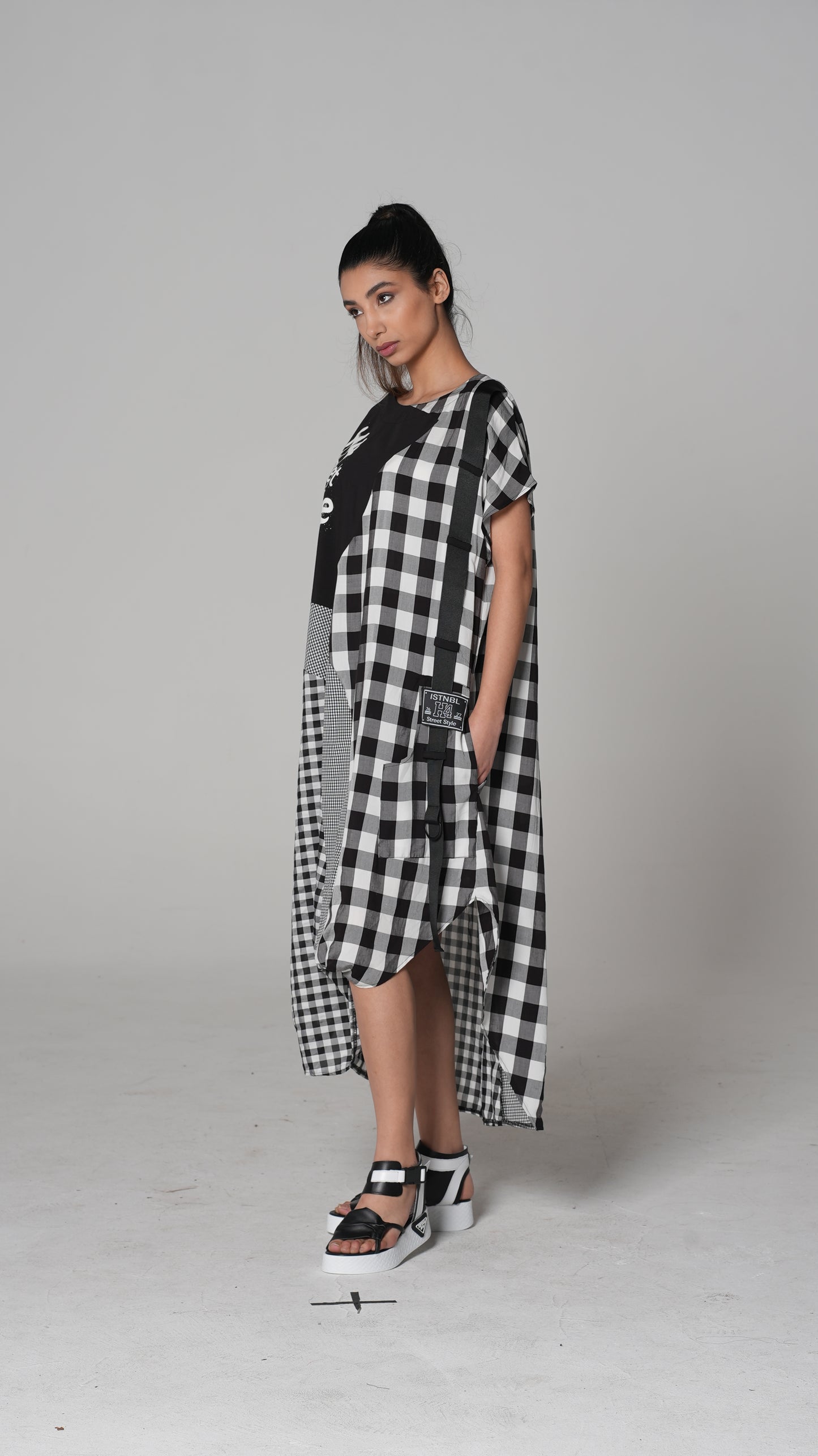 Black Printed Skirt — H4 London SS26