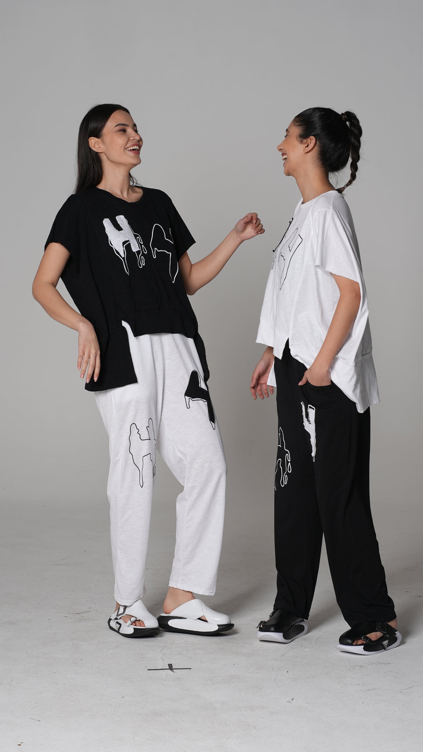 Printed Harem Trousers — H4 London SS26